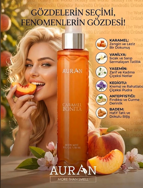 ModaKokusu Auran Caramel Bonita 150ml Vücut Spreyi - Gurme Seri"