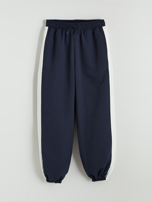 LCW Kids Lacivert Loose Fit Kız Çocuk Paraşüt Pantolon