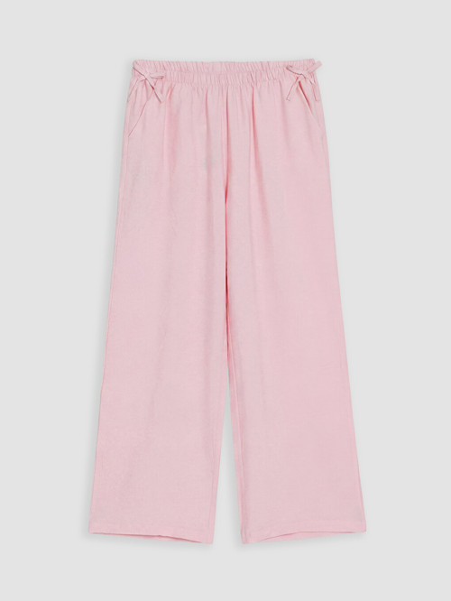 LCW Kids Pembe Geniş Paça Kız Çocuk Pantolon