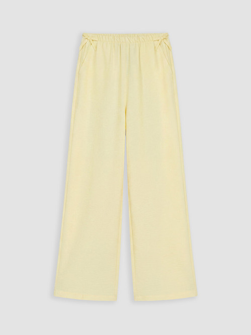 LCW Kids Sarı Wide Leg Fit Kız Çocuk Pantolon