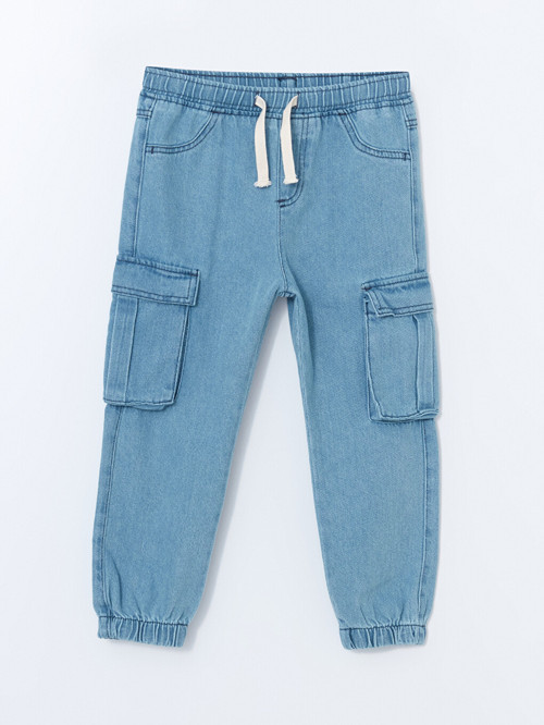 LCW Kids İndigo Beli Lastikli Erkek Çocuk Jean Pantolon