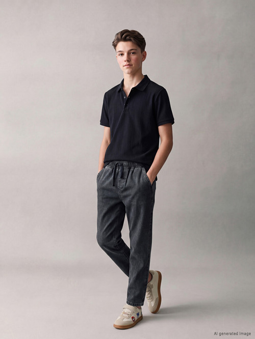 LCW Kids Antrasit Loose Fit Erkek Çocuk Jean Pantolon