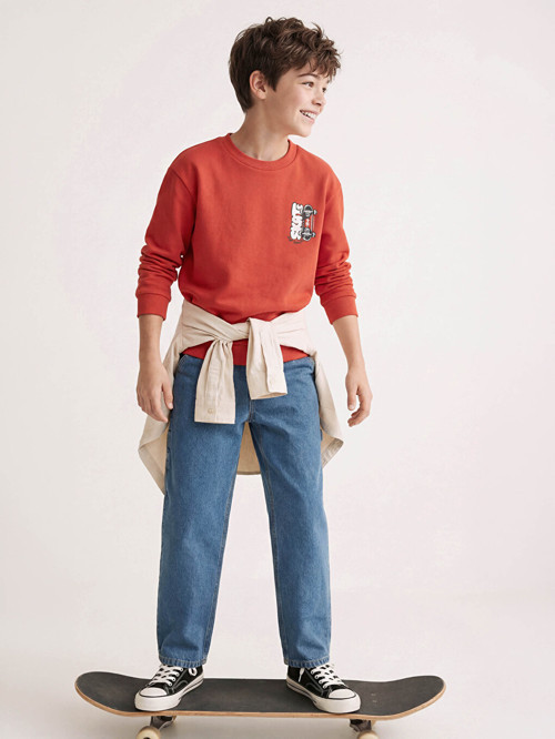 LCW Kids İndigo Loose Fit Erkek Çocuk Jean Pantolon