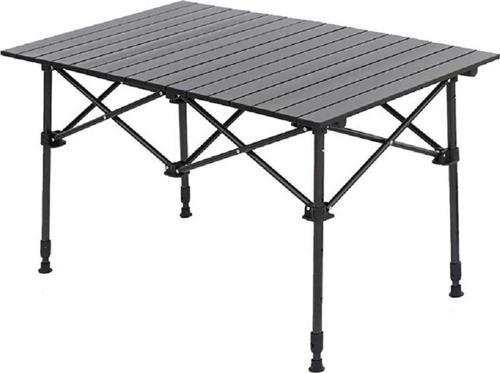 Caravan Class Katlanabilir Teleskopik Ayaklı Alüminyum Kamp Masası (95x55x68-96cm) - Siyah