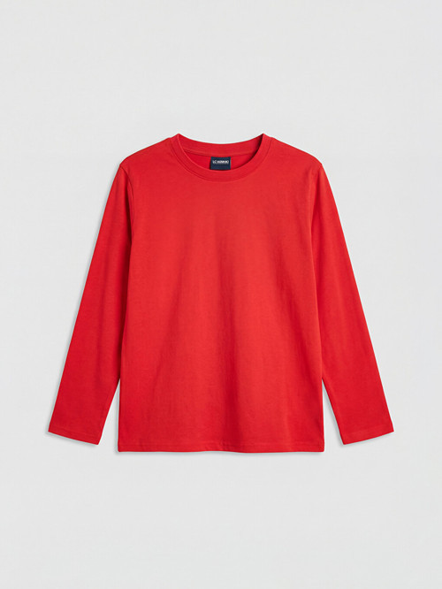 LCW Kids Kırmızı Basic Erkek Çocuk Tişört