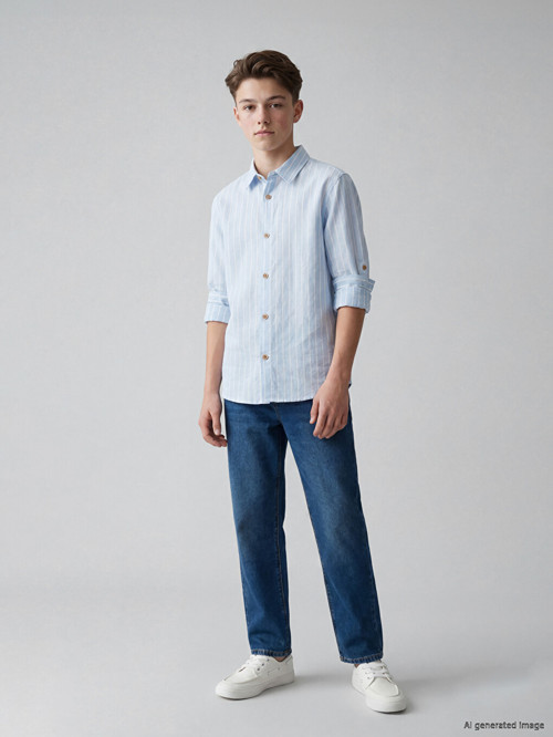LCW Kids İndigo Baggy Fit Erkek Çocuk Jean Pantolon