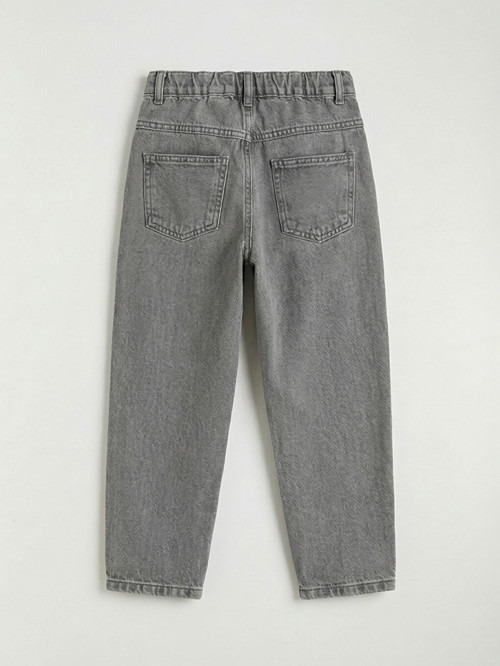 LCW Kids Gri Beli Lastikli Loose Fit Erkek Çocuk Jean Pantolon