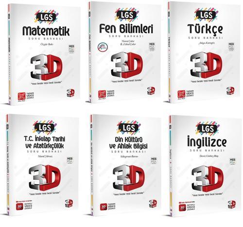 3D Yayınları 2024 8. Sınıf Lgs Soru Bankası Seti Tam Set 6 Kitap