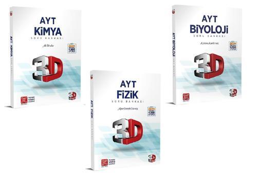 3D Yayınları 2024 Ayt Fizik Kimya Biyoloji Soru Bankası Seti
