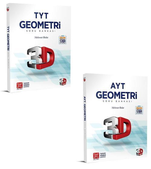 3D Yayınları 2024 Tyt Ayt Geometri Soru Bankası Seti