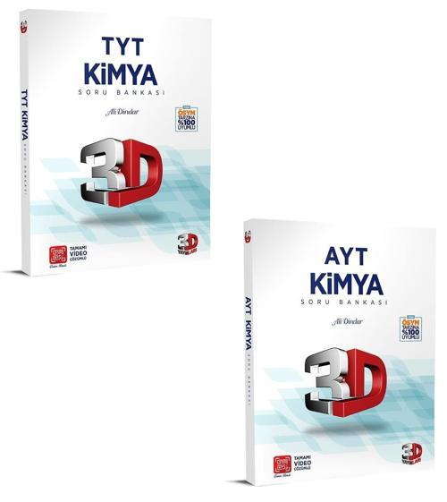 3D Yayınları 2024 Tyt Ayt Kimya Soru Bankası Seti