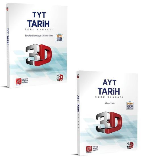 3D Yayınları 2024 Tyt Ayt Tarih Soru Bankası Seti