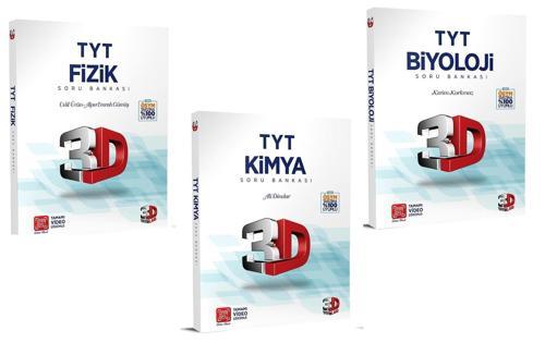 3D Yayınları 2024 Tyt Fizik Kimya Biyoloji Soru Bankası Seti