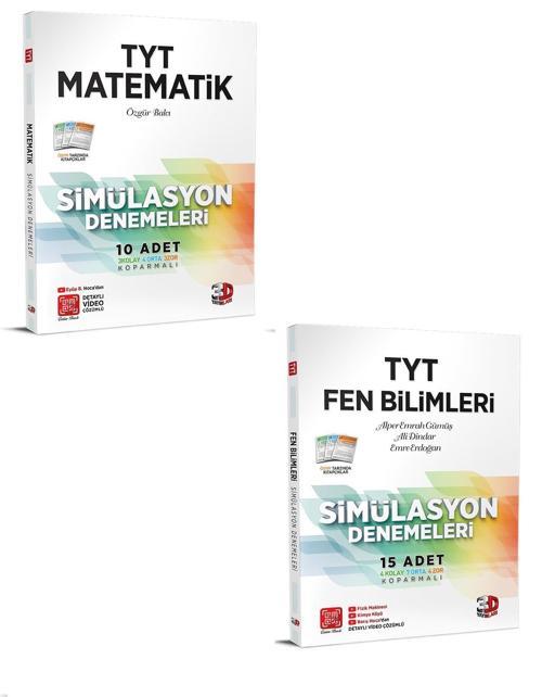 3D Yayınları 2024 Tyt Matematik + Fen Bilimleri Deneme Seti