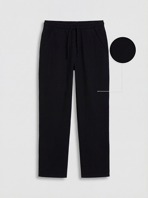 LCW Kids Siyah Regular Fit Erkek Çocuk Pantolon