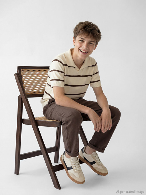 LCW Kids Kahverengi Beli Lastikli Erkek Çocuk Pantolon