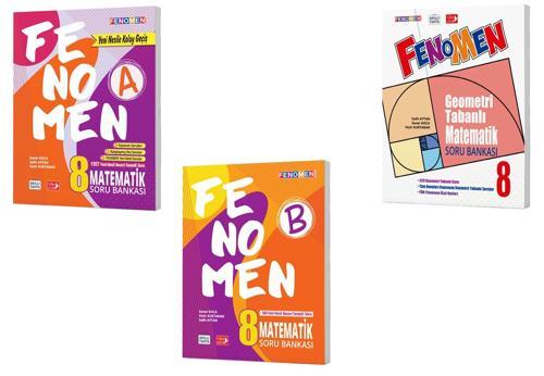 Fenomen Okul 2024 8. Sınıf Lgs Matematik + Geometri Soru Seti 3 Kitap