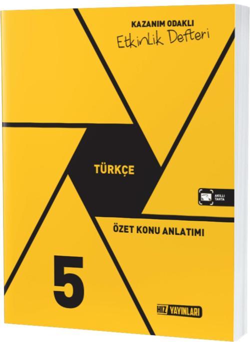 Hız Yayınları 2024 5. Sınıf Türkçe Etkinlik Defteri