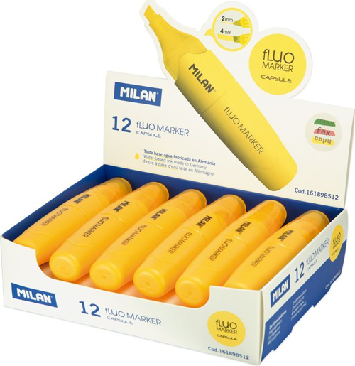 MILAN 161898512 CAPSULE FOSFORLU KALEM SARI 12Lİ