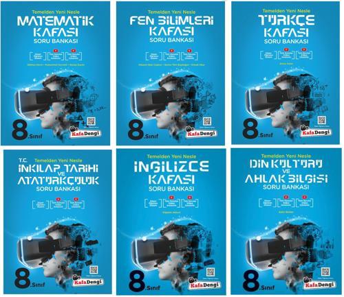 Kafadengi 2024 8. Sınıf Lgs Kafası Soru Bankası Seti 6 Kitap Tam Set