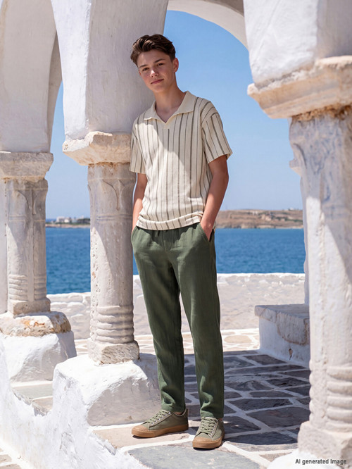 LCW Kids Yeşil Regular Fit Erkek Çocuk Pantolon