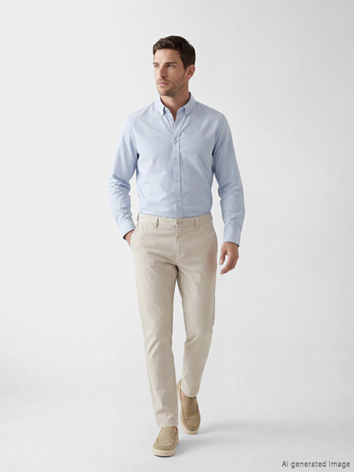 LCWAIKIKI Classic Bej Dar Kalıp Erkek Chino Pantolon