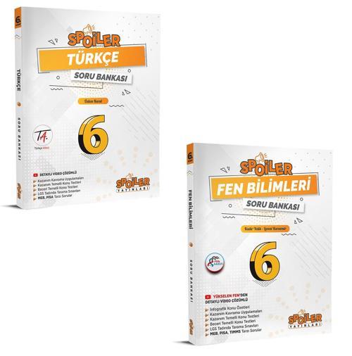 Spoiler 2024 6. Sınıf Türkçe Fen Bilimleri Soru Bankası Seti