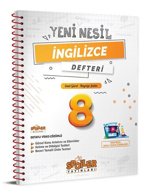 Spoiler 2024 8. Sınıf Lgs Yeni Nesil İngilizce Defteri