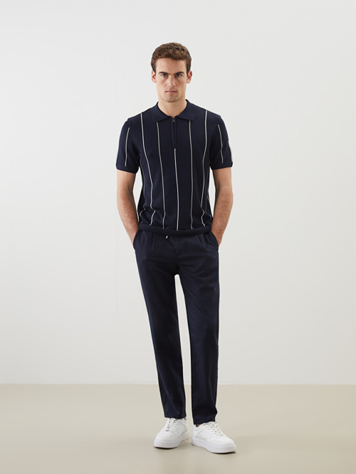 LCW Vision Lacivert Slim Fit Keten Karışımlı Erkek Pantolon