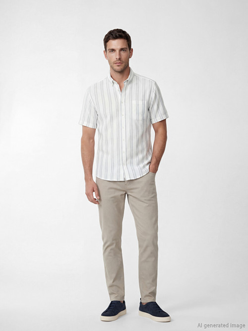 LCWAIKIKI Classic Bej Dar Kalıp Gabardin Erkek Chino Pantolon