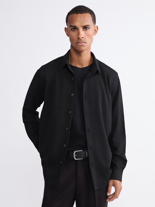 LCW Vision Siyah Slim Fit Erkek Gömlek