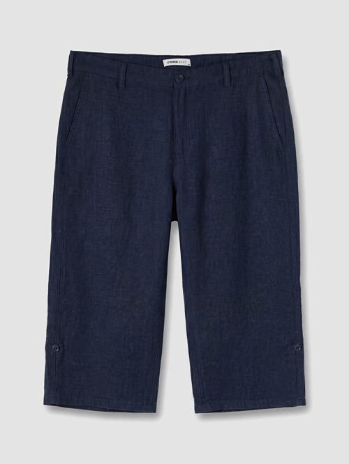 LCWAIKIKI Classic Lacivert Regular Fit Keten Karışımlı Erkek Şort