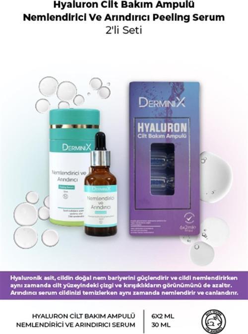 Arındırıcı, Aydınlatıcı ve Nemlendirici 2'li set (Hyaluronic Acid + Peeling Serum)