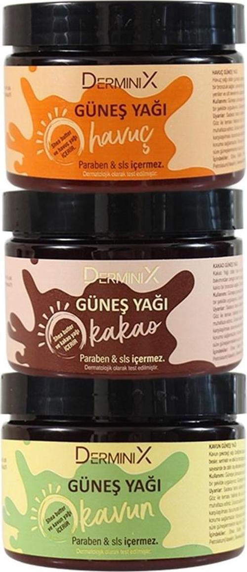 Kavun, Havuç, Kakao Bronzlaştırıcı Güneş Yağı Seti