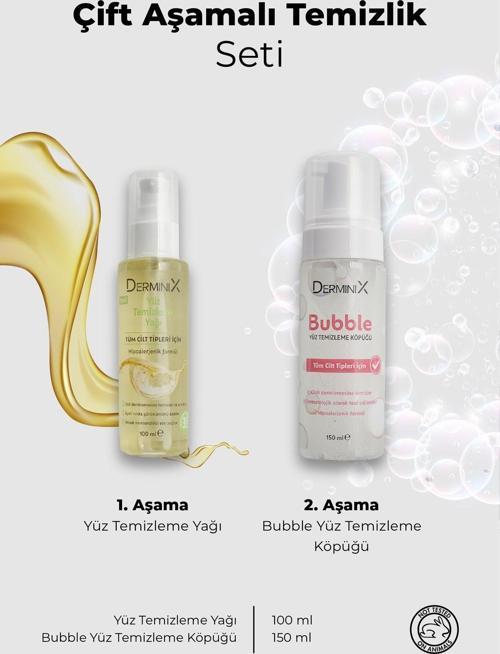 Yüz Temizleme Yağı, Bubble Yüz Temizleme Köpüğü, Çift Aşamalı Temizlik Face Cleanser