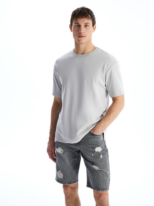LCW Jeans Antrasit Standart Kalıp Erkek Jean Şort