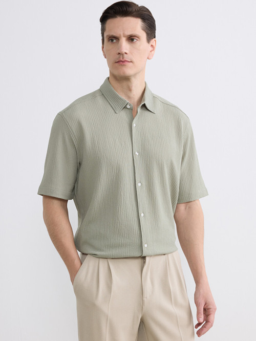 LCW Vision Yeşil Regular Fit Erkek Gömlek