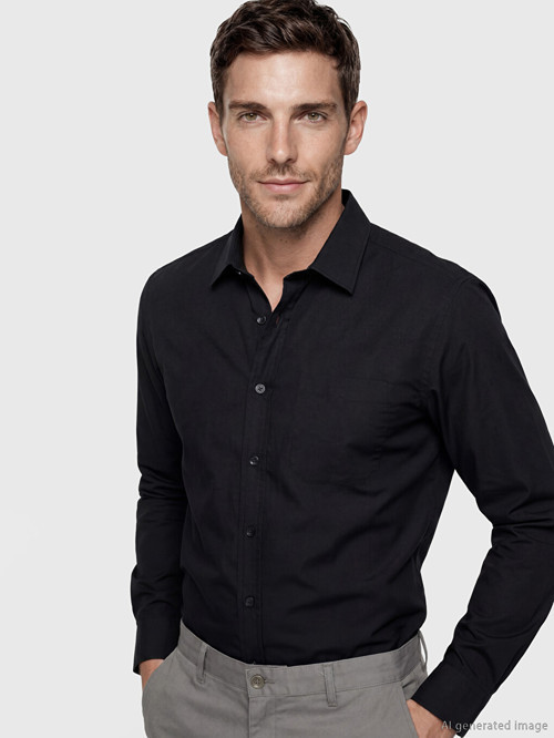 LCW BUSINESS Siyah Regular Fit Erkek Gömlek