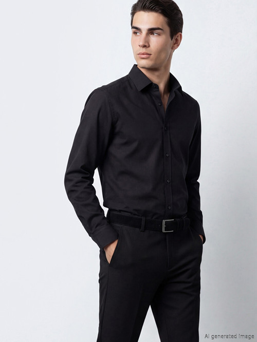LCW BUSINESS Siyah Slim Fit Erkek Gömlek
