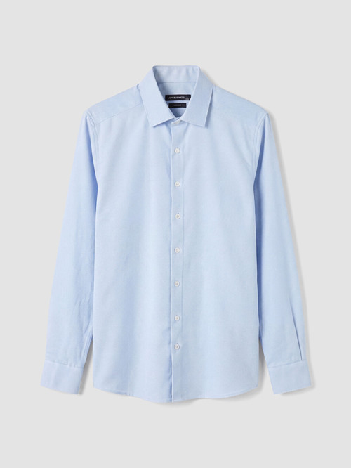 LCW BUSINESS Mavi Slim Fit Armürlü Erkek Gömlek