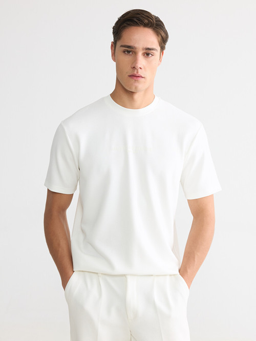 LCWAIKIKI Classic Beyaz Loose Fit Soft Touch Erkek Tişört