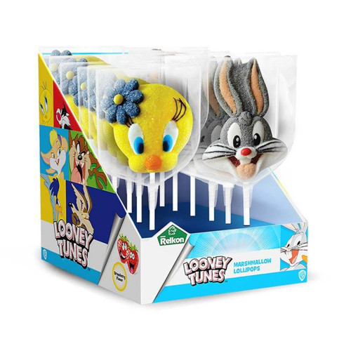 Lisanslı Looney Tunes Marshmallow Lolipop 45 Gr