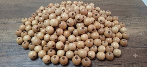 20 ADET AHŞAP BONCUK 24MM VERNİKLİ TAHTA BONCUK
