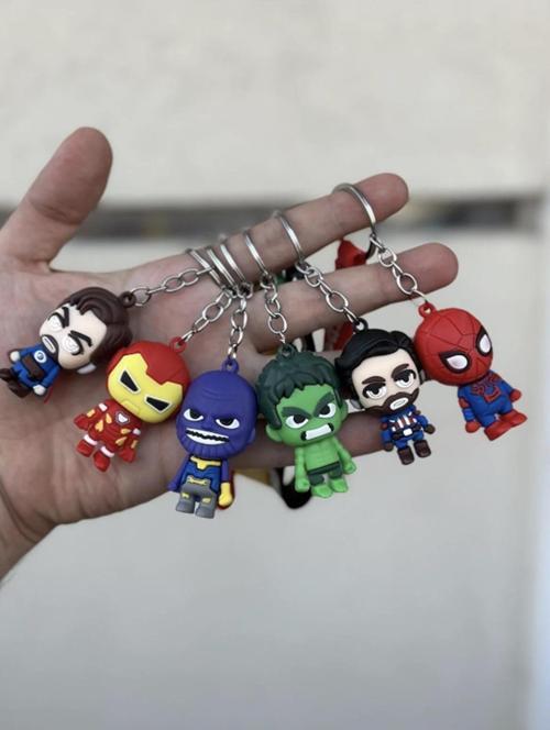 Süper Kahraman Erkek Çocuk Anahtarlık Marvel Çanta Süsü 1 Adet