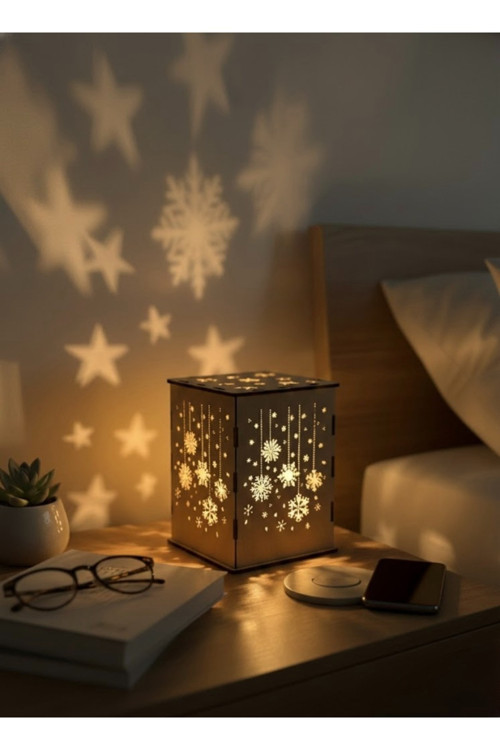 Yılbaşı Kar Temalı Gece Lambası
