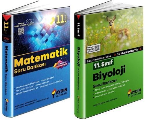 Aydın 2024 11. Sınıf Matematik + Biyoloji Soru Bankası Seti 2 Kitap