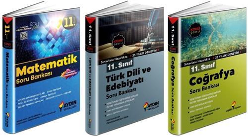 Aydın 2024 11. Sınıf Matematik + Edebiyat + Coğrafya Soru Seti 3 Kitap
