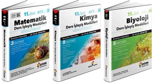 Aydın 2024 11. Sınıf Matematik + Kimya + Biyoloji Ders İşleyiş Seti 3 Kitap