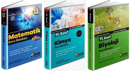 Aydın 2024 11. Sınıf Matematik + Kimya + Biyoloji Soru Seti 3 Kitap