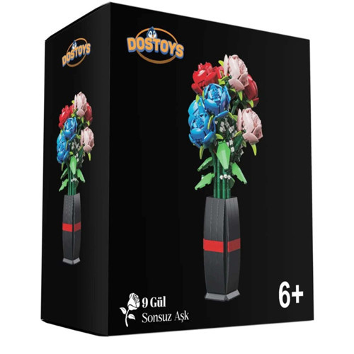 Oceanfour Blok Oyuncak Gül Buketi 9 Lu Çiçek Lego 06289-101-3